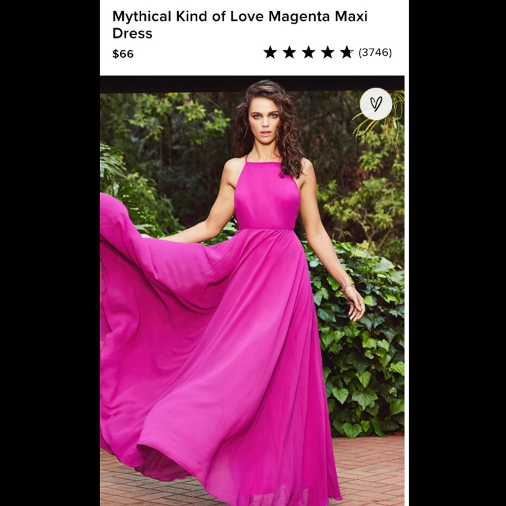 Lulus mythical kind of love magenta maxi dress
